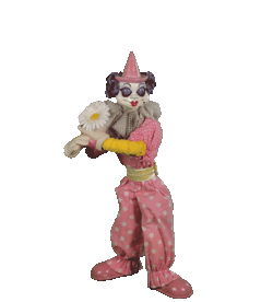 clown marionette with horn